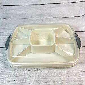 PAMPERED CHEF Chillzanne Egg Veggie Rectangle Server Tray #2781 Holiday Party